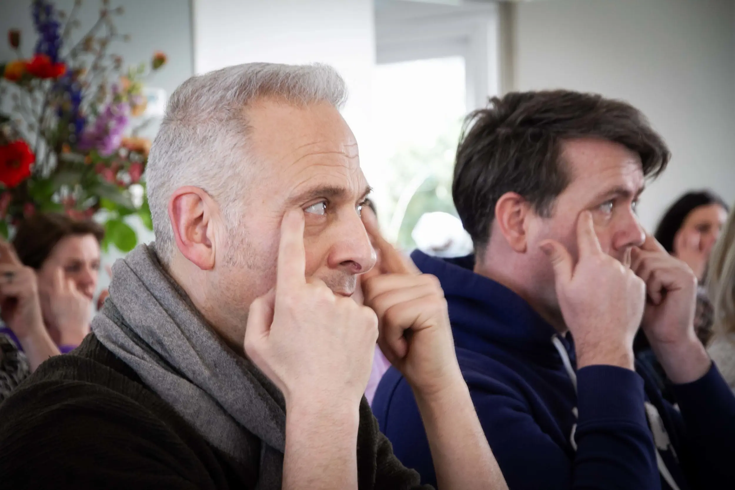Het EFT kloppunt naast het oog